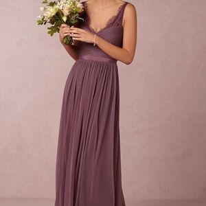 Purple anthropology bridesmaids dress